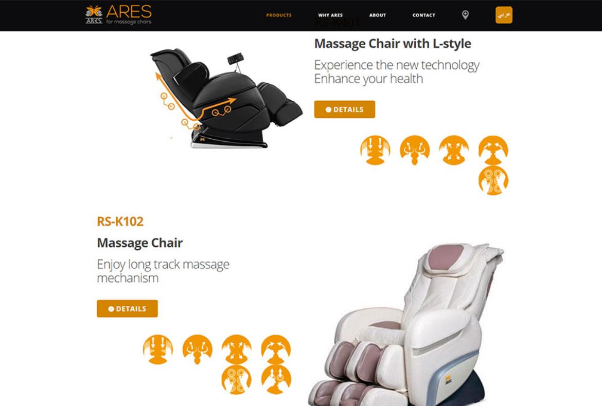 ARES Massage Website